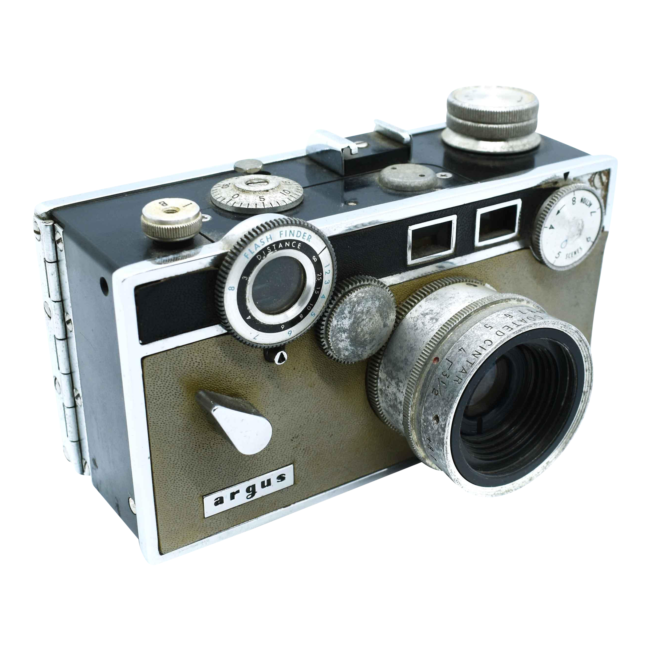 Mid 20th Century Argus C3 the Brick 35mm Rangefinder Film Camera