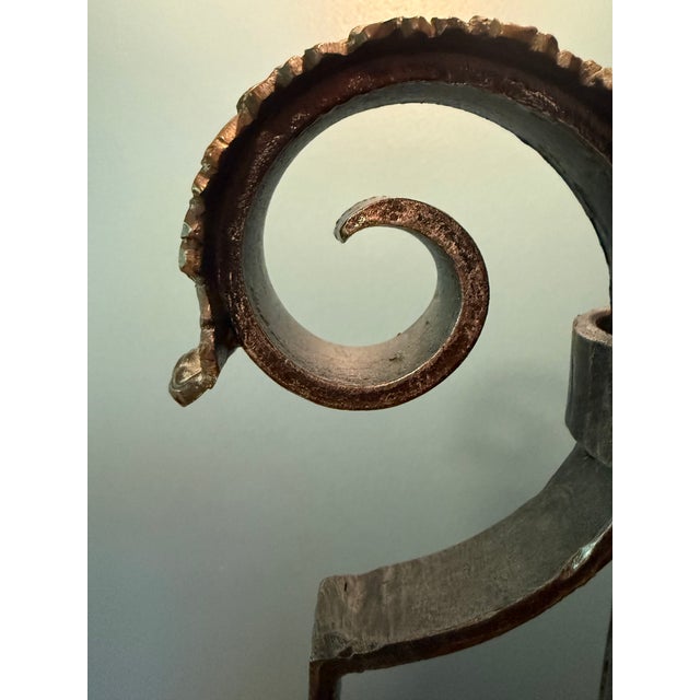 Early 20th Century Tall French Style Art Deco Cast Iron Floor Lamp For Sale - Image 14 of 17