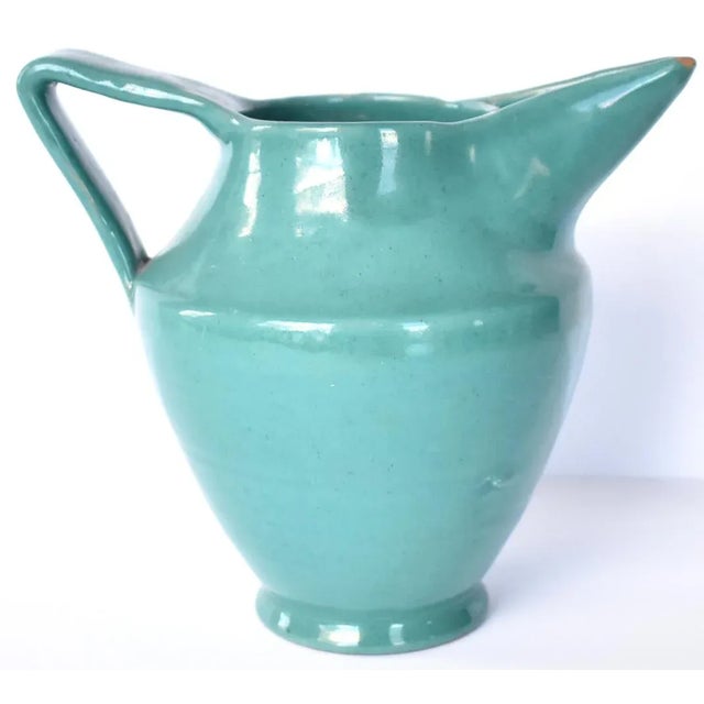 Mid-Century Italian Deruta Jade Green Pitcher For Sale - Image 11 of 11