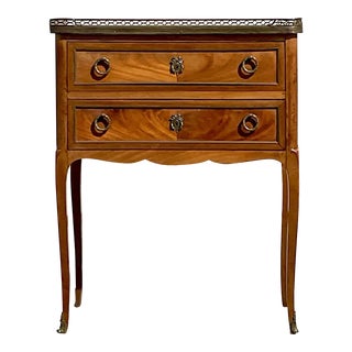 Early 20th Century Petite Marble Top Commode For Sale
