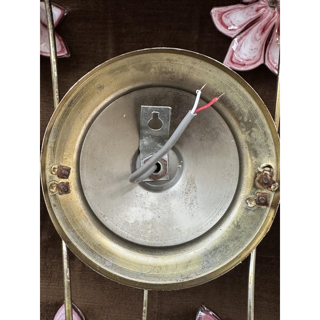 Mid-Century Modern Pink Murano Glass Lily Wall Light by Franco Luce for Seguso, 1970s For Sale - Image 10 of 11