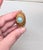 Vintage 1960s Signed Napier Goldtone Faux-Turquoise Adjustable Cocktail Ring For Sale - Image 13 of 14