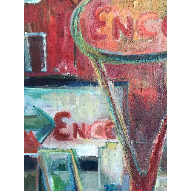 1960s Molly Schiff Oil Painting on Linen, Framed For Sale - Image 4 of 5