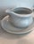 Ceramic White Cordon Bleu Sauce Boat and Saucer From Hungary For Sale - Image 7 of 9