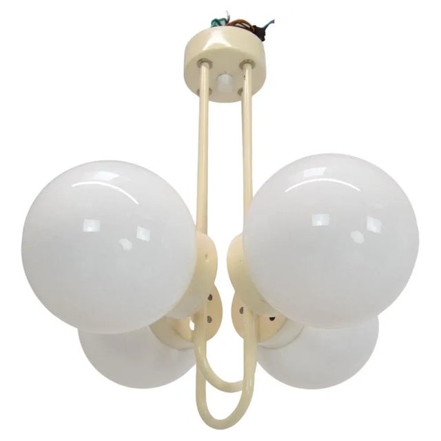 Mid-Century Chandelier attributed to Instala Decin, 1970s For Sale - Image 11 of 11