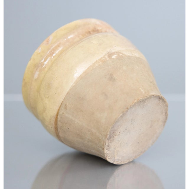 Petite 19th Century French Yellow Glazed Confit Pot For Sale - Image 4 of 7