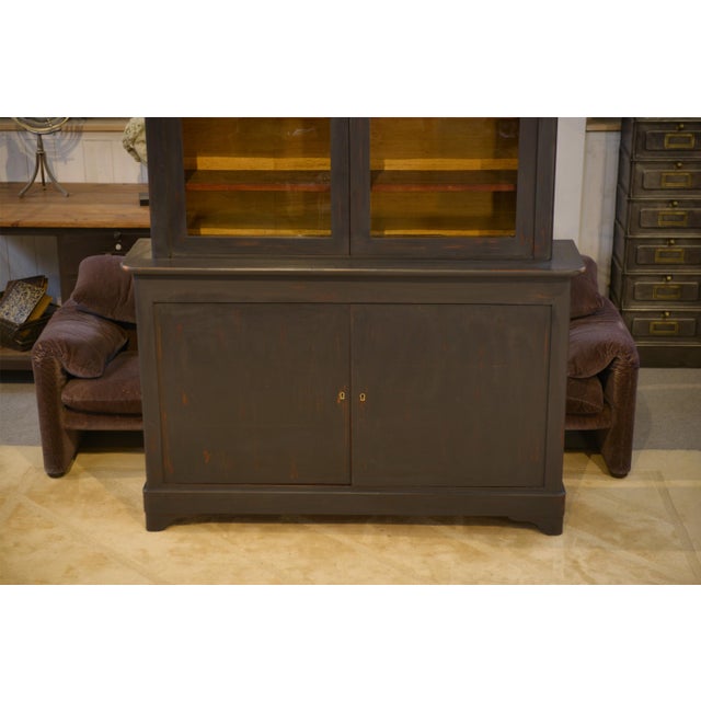 Large Black 2-Body Buffet, 19th Century For Sale - Image 3 of 13