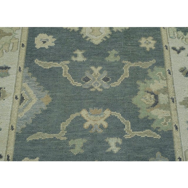 Turkish Oushak Rug 5'2" x 10' #18049 For Sale In Houston - Image 6 of 8