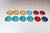 Mid-Century Modern Set of Twelve Small Danish Modern Enamel and Brushed Aluminum Snack Bowls For Sale - Image 3 of 18