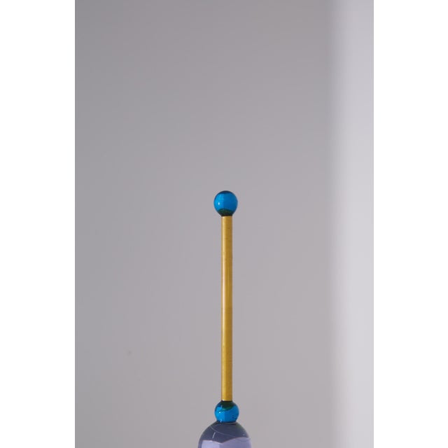 Blue Murano Glass Bottle by V. Nason for Maestri Di Murano, 1980s For Sale - Image 8 of 11