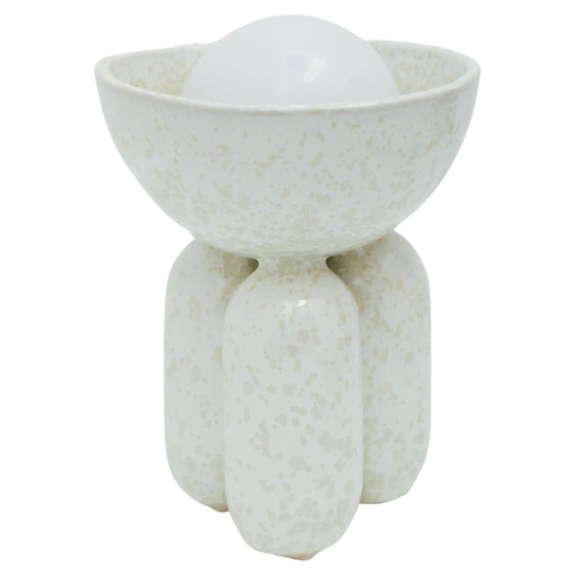 Sculpture Materials Small Half Sphere Pearl Lamp by Lisa Allegra For Sale - Image 7 of 7