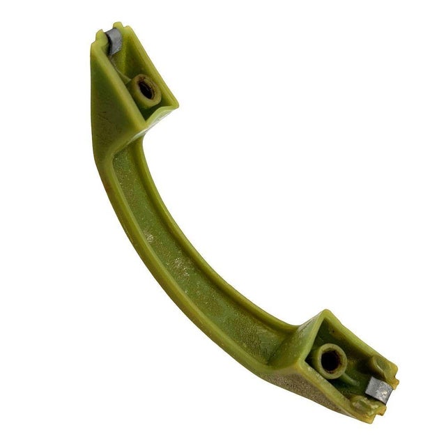1930s Art Deco Various Green Bakelite Drawer Pulls W/ Chrome Strip, Set of 5 For Sale - Image 5 of 5