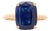 Gia Certified 5.11 Carat Cushion Blue Sapphire 14k Yellow Gold Solitaire Ring, Size 7 For Sale