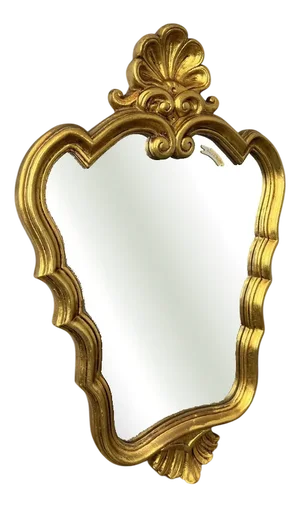 Vintage French Wall Mirror with Ornate Carved Frame