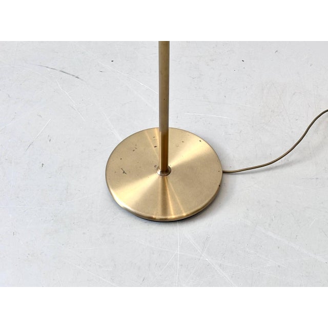 Brass Floor Lamp with Fabric Shade, 1990s For Sale - Image 14 of 16