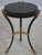 Age: Approx: 25 Years Old Details: Regency Style Quality Construction Quality Tooled Leather Top Iron Base w. Brass Rams...