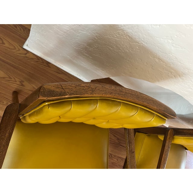 Gold Pair of Mid Century Modern Monteverdi Young Armchairs by Maurice Bailey For Sale - Image 8 of 12
