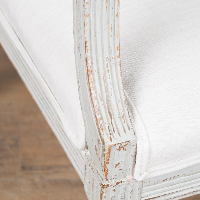 19th Century Swedish Gustavian Gray Painted Bench For Sale - Image 6 of 18