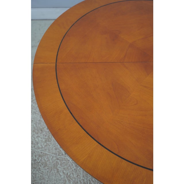 Baker Neoclassical Cherry Inlaid Round Dining Table For Sale In Philadelphia - Image 6 of 18