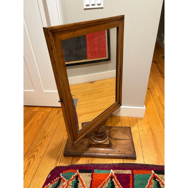 French Country Antique French Cheval Tabletop Mirror For Sale - Image 3 of 8