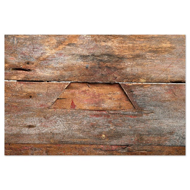 Wooden Coffee Table with Red Patina For Sale - Image 6 of 8