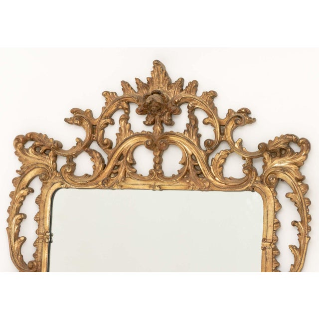 Rococo Style Silvered & Gilt Framed Mirrors, Pair For Sale - Image 9 of 13