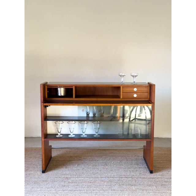 Glass & Teak Drinks Bar by Erik Buch for Dyrlund, Denmark, 1960s For Sale - Image 14 of 17
