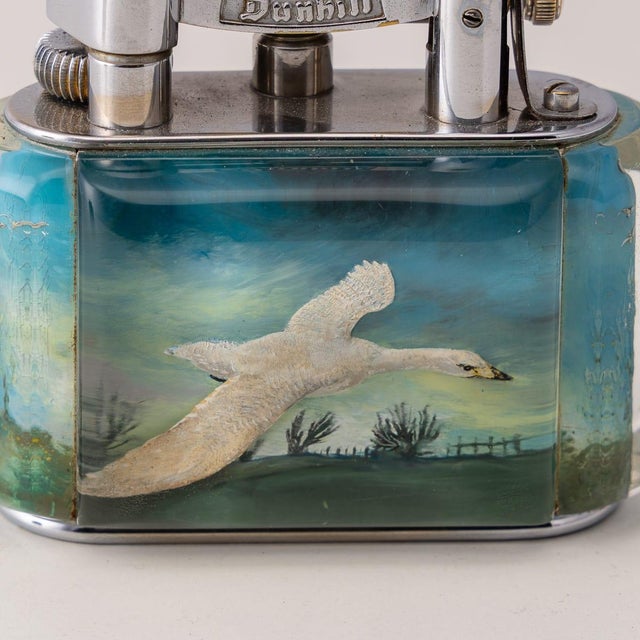 Vintage Aquarium Birds in Flight Table Lighter from Dunhill, 1950 For Sale - Image 9 of 18