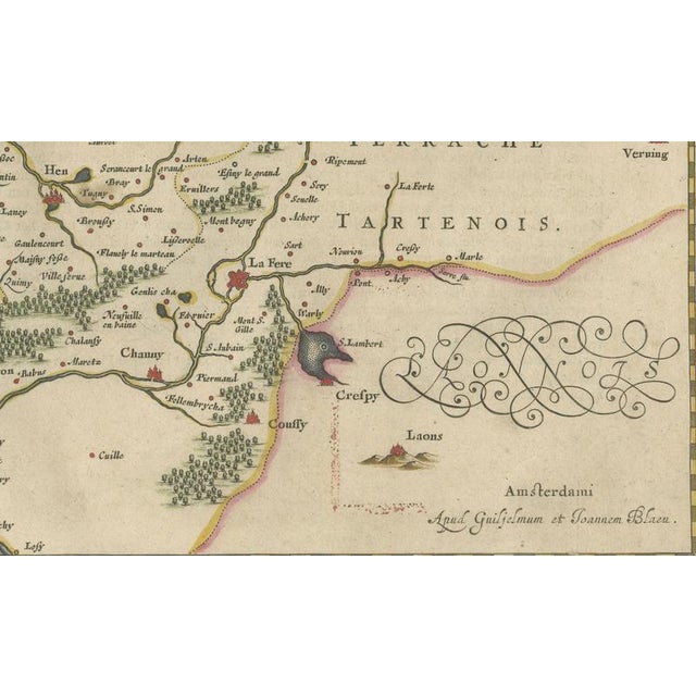 Map of Picardy with Costume Figures from Blaeu, France, 1642 For Sale - Image 11 of 12