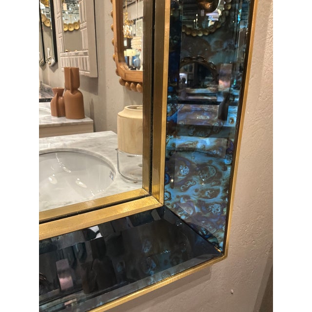 Modern Villa & House / Etienne Large Mirror/ Blue For Sale - Image 3 of 5