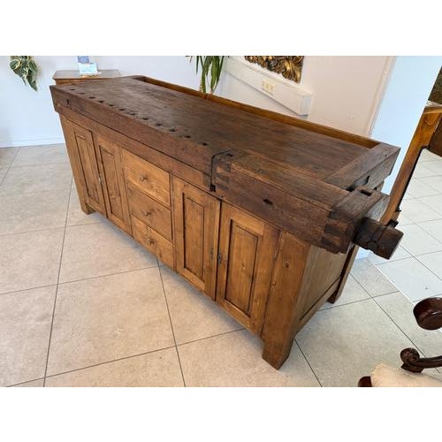 Brown Historic Workbench Lectern, 1890s For Sale - Image 8 of 18
