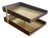 Vintage MCM Duk-It 2 Two Tier Wood Desk Organizer Letter Tray For Sale