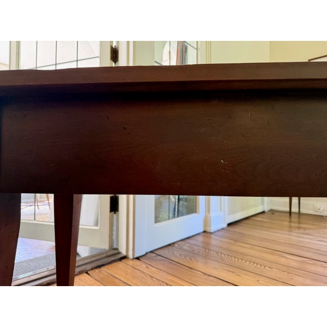 1990s Rustic Brown Console Table With Drawers For Sale - Image 14 of 14