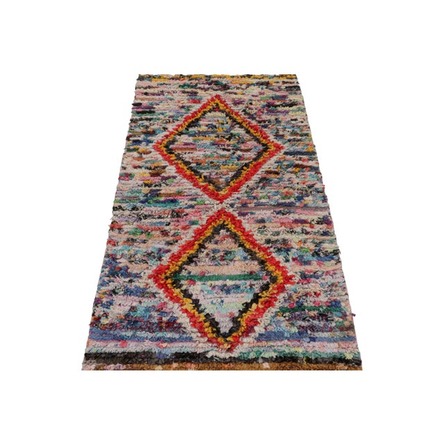 Traditional 1950s Azilal Moroccan Runner Rug With Polychromatic Patterns by Rug & Kilim For Sale - Image 3 of 7
