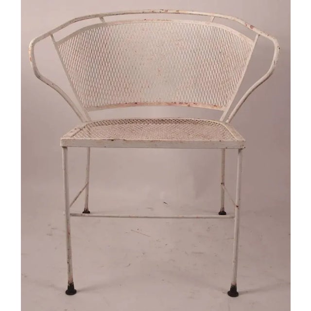 1950s Metal Mesh Garden Chairs Attributed to Woodard - a Pair For Sale - Image 5 of 6