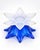 Vintage Cobalt Blue Sculptural Art Glass Flower Bowl For Sale - Image 4 of 4