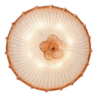 Pink Murano Glass Ceiling Light, 1980s For Sale