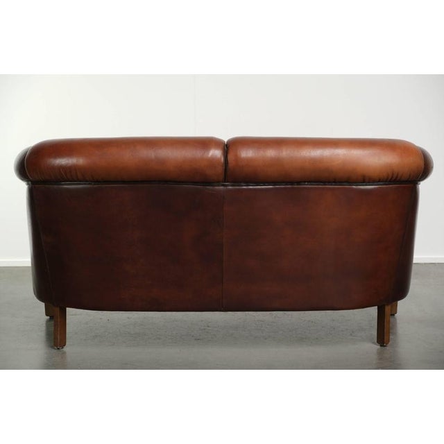 English Sheepskin 2-Seater Club Sofa For Sale - Image 3 of 14