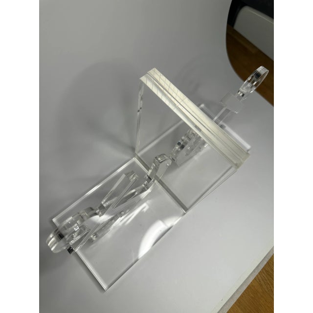 Late 20th Century Coastal Nautical Acrylic Anchor Book Ends, a Pair For Sale - Image 5 of 10