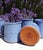 TWO GLAZED LA FERMIERE MULTI-PURPOSE COTTAGECORE PERIWINKLE BLUE POTS - PLANTS CANDLES MOUSSE CUSTARD YOGURT PANNA COTTA...