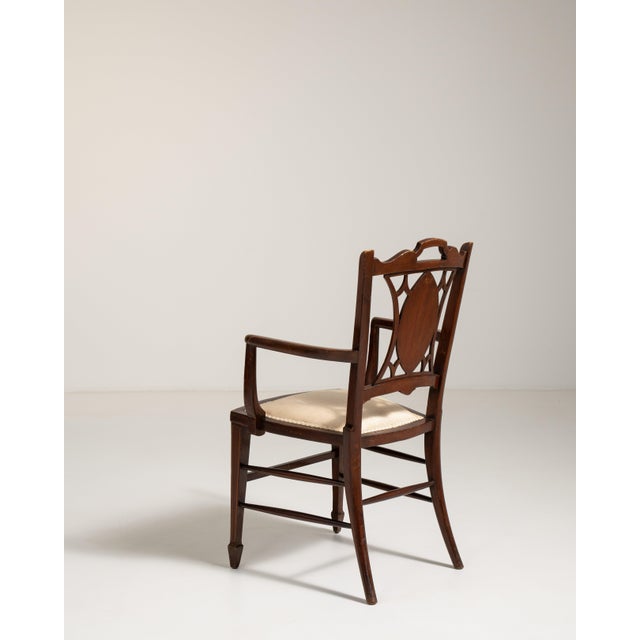 Traditional Edwardian Inlaid Mahogany Armchair, Antique, United Kingdom, 19th Century For Sale - Image 3 of 14