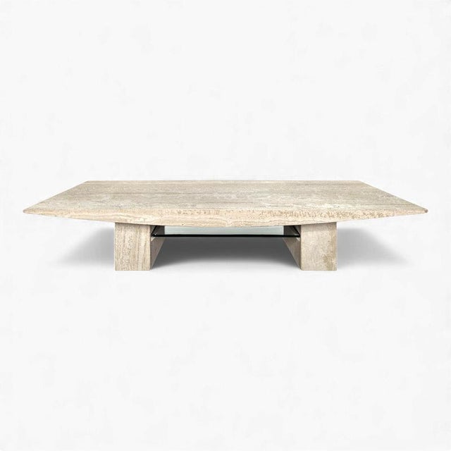 Stone Large Travertine Coffee Table by Stone International For Sale - Image 7 of 7