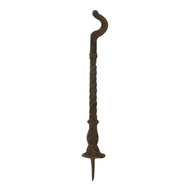 Victorian Cast Iron Plant Screw Hook For Sale