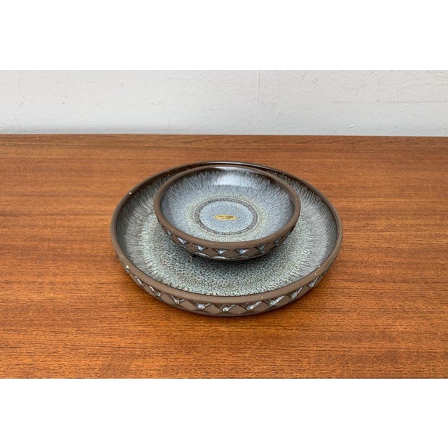 Brown Mid-Century Danish Studio Pottery Bowls from Frank Keramik, 1960s, Set of 2 For Sale - Image 8 of 18