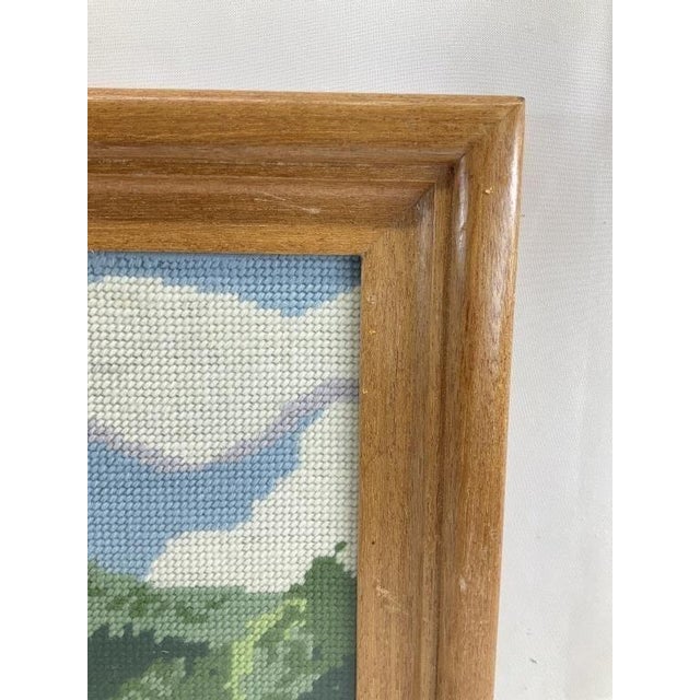 1990s Vintage Balmoral Castle Needlepoint Embroidery, Framed Scottish Landscape Art For Sale - Image 5 of 8