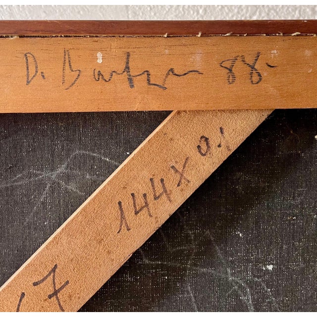 Diego Barboza, Large Venezuelan Expressionist Oil Painting Diego Barboza Latin American Master, 1988 For Sale - Image 12 of 12