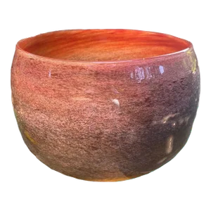 Large Hand Blown Glass Centerpiece Bowl