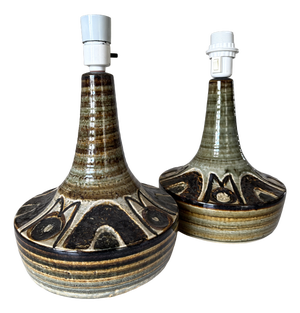 Danish Ceramic Table Lamps by Arne Finne Nielsen and Noomi Backhausen for Søholm, 1960s, Set of 2