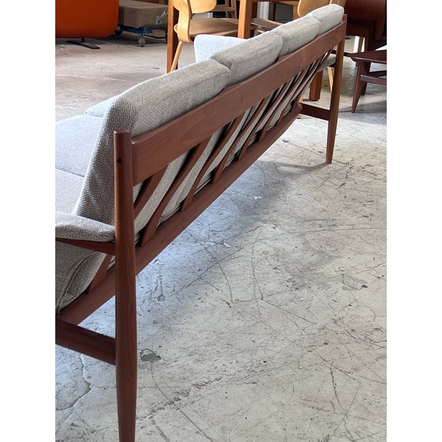 Mid-Century Modern Danish Teak 4-Seater Sofa by Grete Jalk For Sale - Image 3 of 7