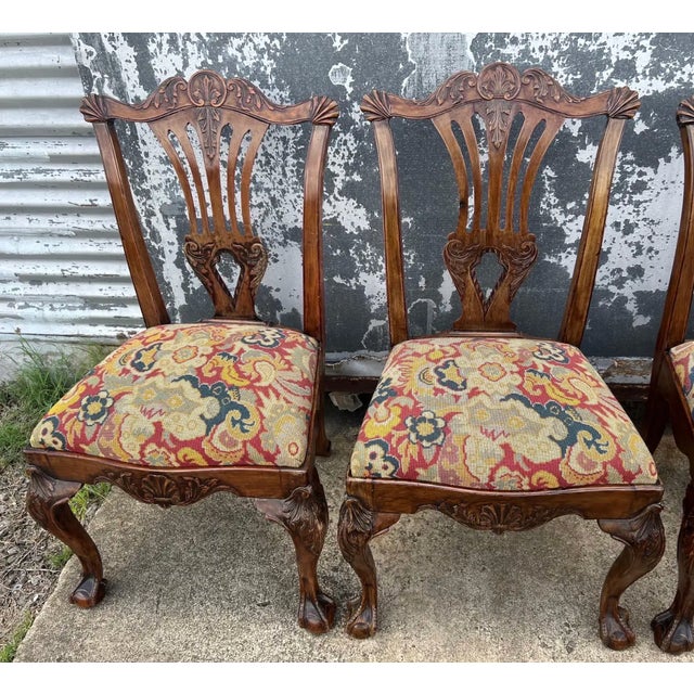 12 Irish 19th Century Georgian Dining Chairs With Labels For Sale - Image 4 of 12